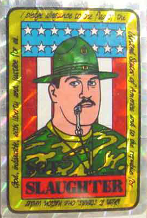 1985 AWA Vending Machine Prism Stickers (WMMC) SGT Slaughter