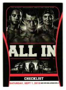 2018 AEW All In Trading Cards Checklist