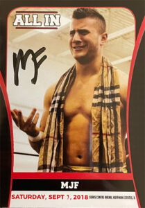 2018 AEW MJF Signed Card