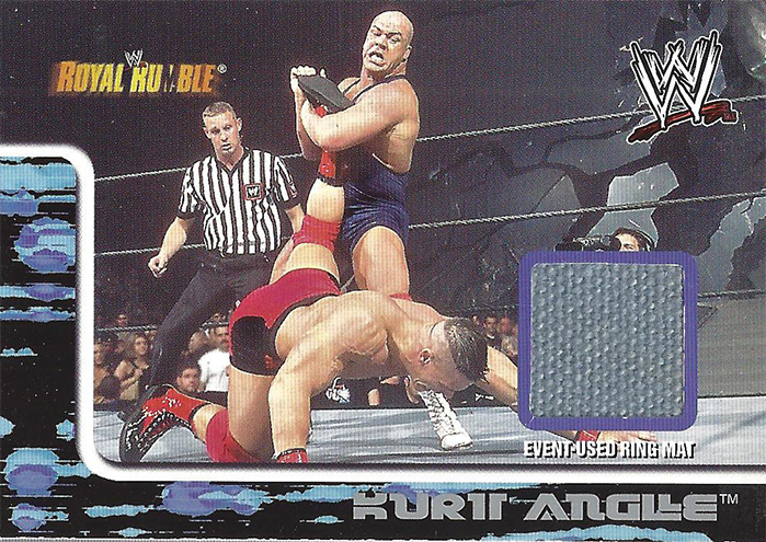 2002 WWE Royal Rumble Fleer Kurt Angle Ring Mat