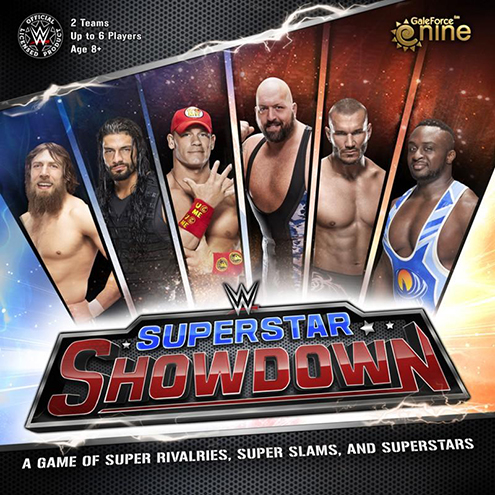 2015 WWE Superstar Showdown Board Game Cards (Gale Force 9) Ad Sheet