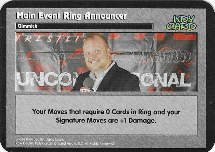 2019-2023 Raw Deal Indy Cards (Spiral Arrow, LLC) Sample